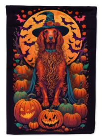 Irish Setter Witchy Halloween Garden Flag Mailbox Flag Decorative Yard Flag Banner Outside Patio Artwork Yard Flower Beds Garden