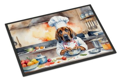 Bloodhound The Chef Doormat Front Door Mat Indoor Outdoor Rugs for Entryway, Non Slip Washable Low Pile, 18H X 27W -D