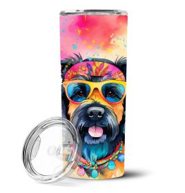 Scottish Terrier Hippie Dawg Stainless Steel Skinny Tumbler Vacuum Double Walled Reusable Insulated Tumbler Travel Cup Coffee Cocktails Lid 20 oz