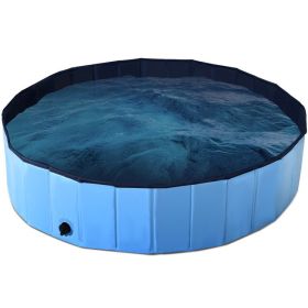 63 Inch Foldable Leakproof Pet Pool Bathing Tub Kiddie Pool for Dogs s & Kids