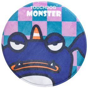 Touchdog Cartoon Crabby Tooth Monster Rounded  & Dog Mat