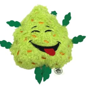 My Name is Bud, Funny Squeaky Weed Dog Toy, Cute Stuffed Parody Pot Nug, Cool Plush 420 Novelty for Pets & Their Owners -E
