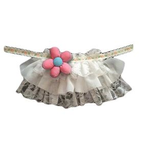 Retro Style Handmade Lace Collars Cute Flower Dog Necklace  Collars 8.2-11.2"