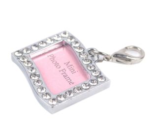 Pet Rectangle Rhinestone Writable Name Telephone ID Tags for Dogs s