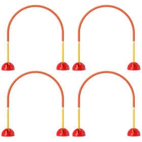 PawHut 5 Piece Dog Agility Equipment w/ 4 Adjustable Width Doors, Carry Bag, Easy Assemble & Portable, Orange-I