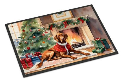 Vizsla Cozy Christmas Doormat Front Door Mat Indoor Outdoor Rugs for Entryway, Non Slip Washable Low Pile, 24H X 36W -L