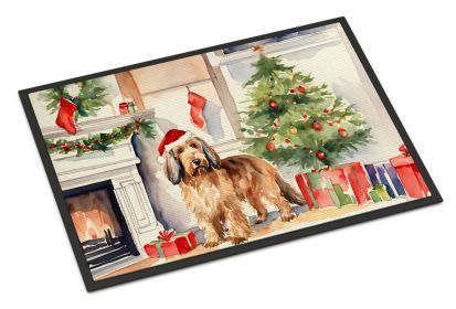 Otterhound Cozy Christmas Doormat Front Door Mat Indoor Outdoor Rugs for Entryway, Non Slip Washable Low Pile, 18H X 27W -F