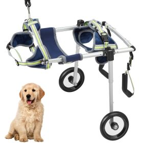 VEVOR 2 Wheels Wheelchair for Back Legs Lightweight & Adjustable Assisting in Healing for Injured Disabled Paralysis Hind Limb Weak (S)