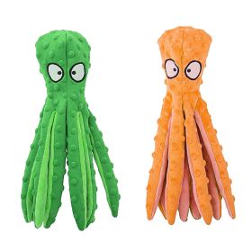 2Pcs Squeaky Dog Toys No Stuffing Crinkle Plush Octopus Dog Teething Toy Interactive Dog Toy Dog Training Toy For Puppy Small Medium Large Dog-H