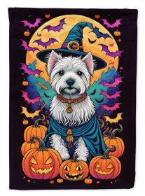 Westie Witchy Halloween Garden Flag Mailbox Flag Decorative Yard Flag Banner Outside Patio Artwork Yard Flower Beds Garden