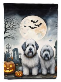 Old English Sheepdog Spooky Halloween Garden Flag Mailbox Flag Decorative Yard Flag Banner Outside Patio Artwork Yard Flower Beds Garden