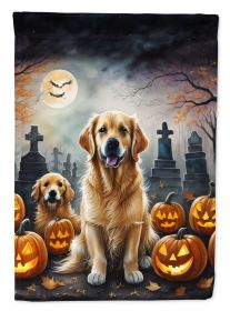 Golden Retriever Spooky Halloween Garden Flag Mailbox Flag Decorative Yard Flag Banner Outside Patio Artwork Yard Flower Beds Garden