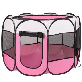 Portable Foldable Pet Playpen Exercise Pen Kennel Removable Zipper Top & Bottom Water Resistant Indoor Outdoor Use For Dogs s Other Pets
