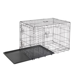 36" Pet Kennel  Dog Folding Steel Crate Animal Playpen Wire Metal