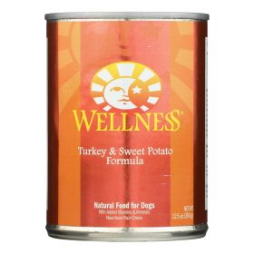 Wellness Pet Products Dog Food - Turkey & Sweet Potato Recipe - Case Of 12 - 12.5 Oz.