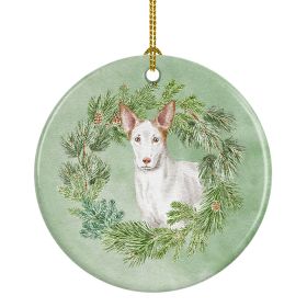 Ibizan Hound Christmas Wreath Ceramic Ornament Christmas Tree Hanging Decorations for Home Christmas HolidayParty