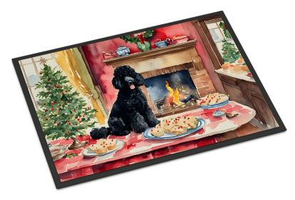 Poodle Christmas Cookies Doormat Front Door Mat Indoor Outdoor Rugs for Entryway, Non Slip Washable Low Pile, 18H X 27W -D