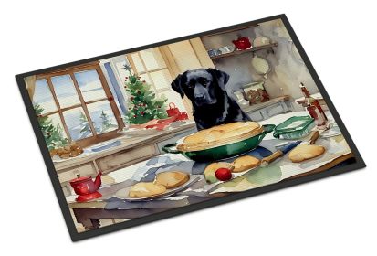 Labrador Retriever Christmas Cookies Doormat Front Door Mat Indoor Outdoor Rugs for Entryway, Non Slip Washable Low Pile, 18H X 27W -B