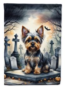 Yorkshire Terrier Spooky Halloween Garden Flag Mailbox Flag Decorative Yard Flag Banner Outside Patio Artwork Yard Flower Beds Garden