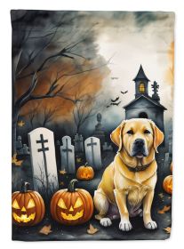 Yellow Labrador Retriever Spooky Halloween Garden Flag Mailbox Flag Decorative Yard Flag Banner Outside Patio Artwork Yard Flower Beds Garden