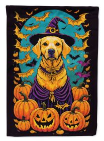Yellow Labrador Retriever Witchy Halloween Garden Flag Mailbox Flag Decorative Yard Flag Banner Outside Patio Artwork Yard Flower Beds Garden