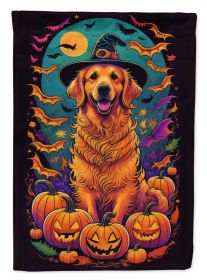Golden Retriever Witchy Halloween Garden Flag Mailbox Flag Decorative Yard Flag Banner Outside Patio Artwork Yard Flower Beds Garden