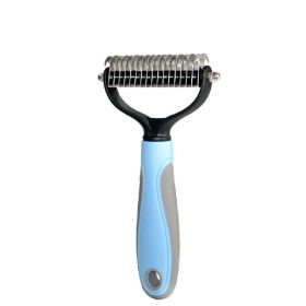 Pet Grooming Tool 2 Sided Undercoat Rake for s & Dogs - Safe Dematting Comb for Easy Mats & Tangles Removing -Pet Brush- Grooming-Grooming Tool