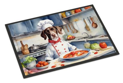 Pointer The Chef Doormat Front Door Mat Indoor Outdoor Rugs for Entryway, Non Slip Washable Low Pile, 18H X 27W -C