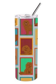 Lots of Ruby Cavalier Spaniel Stainless Steel Skinny Tumbler Vacuum Double Walled Reusable Insulated Travel Cup for Coffee with Lid, 20 oz -K
