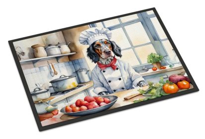 English Setter The Chef Doormat Front Door Mat Indoor Outdoor Rugs for Entryway, Non Slip Washable Low Pile, 24H X 36W -D