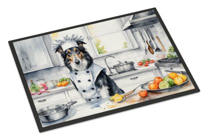 Borzoi The Chef Doormat Front Door Mat Indoor Outdoor Rugs for Entryway, Non Slip Washable Low Pile, 24H X 36W -H