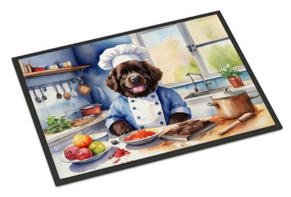 Newfoundland The Chef Doormat Front Door Mat Indoor Outdoor Rugs for Entryway, Non Slip Washable Low Pile, 24H X 36W -J