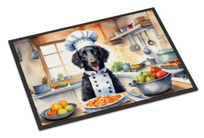 Curly-Coated Retriever The Chef Doormat Front Door Mat Indoor Outdoor Rugs for Entryway, Non Slip Washable Low Pile, 24H X 36W -E