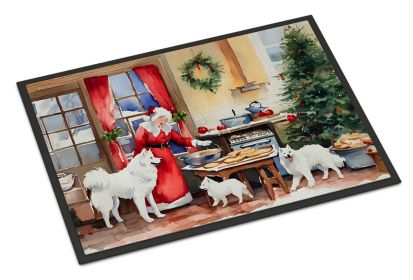 Samoyed Christmas Cookies Doormat Front Door Mat Indoor Outdoor Rugs for Entryway, Non Slip Washable Low Pile, 24H X 36W -C