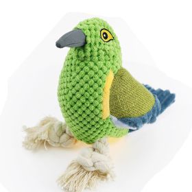 Pet Squeaky Toy Toys Bite Resistant Plush Parrot Shaped Dog Rope Toys Chew Toy with Sound