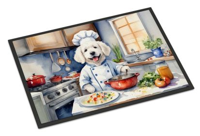 Kuvasz The Chef Doormat Front Door Mat Indoor Outdoor Rugs for Entryway, Non Slip Washable Low Pile, 24H X 36W -G