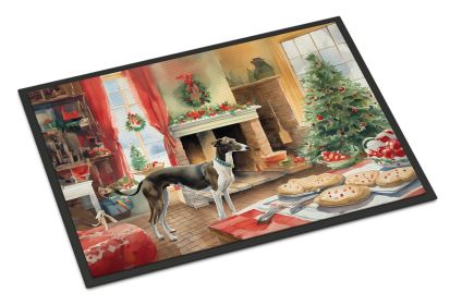 Greyhound Christmas Cookies Doormat Front Door Mat Indoor Outdoor Rugs for Entryway, Non Slip Washable Low Pile, 24H X 36W -F
