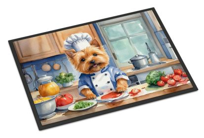 Norwich Terrier The Chef Doormat Front Door Mat Indoor Outdoor Rugs for Entryway, Non Slip Washable Low Pile, 24H X 36W -C