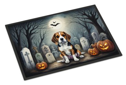 Beagle Spooky Halloween Doormat Front Door Mat Indoor Outdoor Rugs for Entryway, Non Slip Washable Low Pile, 24H X 36W -H