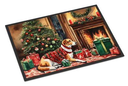 American Foxhound Cozy Christmas Doormat Front Door Mat Indoor Outdoor Rugs for Entryway, Non Slip Washable Low Pile, 24H X 36W -C