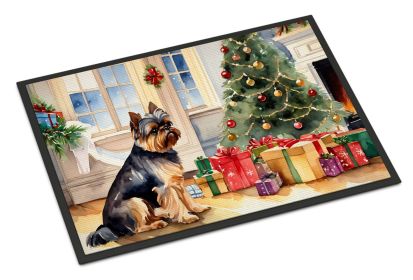 Brussels Griffon Cozy Christmas Doormat Front Door Mat Indoor Outdoor Rugs for Entryway, Non Slip Washable Low Pile, 24H X 36W -H