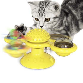 Windmill  Toy Interactive Pet Toys for s Puzzle  Game Toy With Whirligig Turntable for Kitten Brush Teeth Pet Supplies