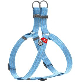 Re Cotton Dog Harness Eco Friendly Dog Harness for Medium & Large Dogs Reflective Adjustable Size for Male Female Dogs L size 27-35 inch Blue Color