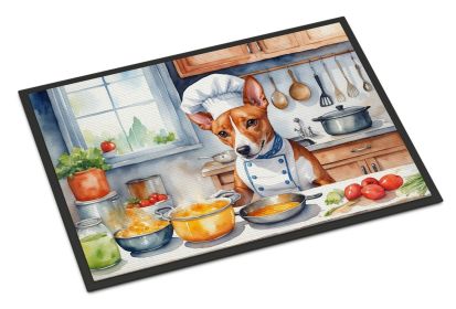 Basenji The Chef Doormat Front Door Mat Indoor Outdoor Rugs for Entryway, Non Slip Washable Low Pile, 24H X 36W -E