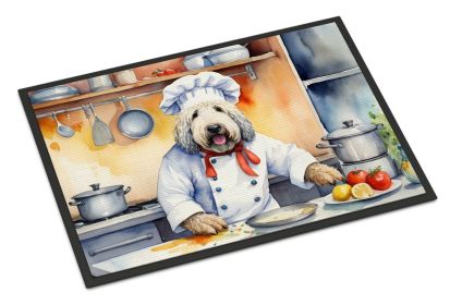 Komondor The Chef Doormat Front Door Mat Indoor Outdoor Rugs for Entryway, Non Slip Washable Low Pile, 24H X 36W -B