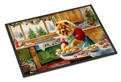 Chow Chow Christmas Cookies Doormat Front Door Mat Indoor Outdoor Rugs for Entryway, Non Slip Washable Low Pile, 24H X 36W -F