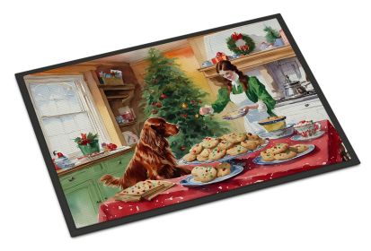 Irish Setter Christmas Cookies Doormat Front Door Mat Indoor Outdoor Rugs for Entryway, Non Slip Washable Low Pile, 24H X 36W -C