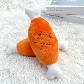 Double-bone Chicken Leg Plush Toy Vocal Connotation BB Pet Dog Cat Toy Supplies.dog chew toy-T