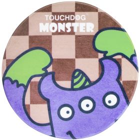 Touchdog Cartoon Three-eyed Monster Rounded  & Dog Mat