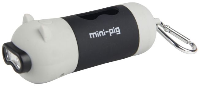 Pet Life 'Oink' LED Flashlight & Waste Bag Dispenser